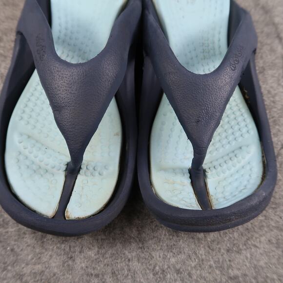 Crocs Jibbitz Sandals Kid Shoes Flip Flop Slip On Casual Comfort Blue C12/13 - Picture 11 of 11